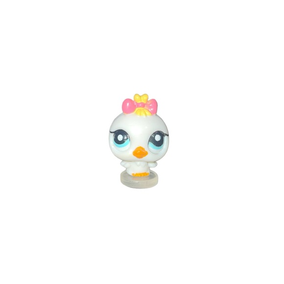 littlest pet shop # t143 teeniest tiniest teensies white baby chicken chick - Picture 6 of 6